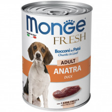 Monge Вологий корм Monge Dog Fresh  консерва для собак з качкою
