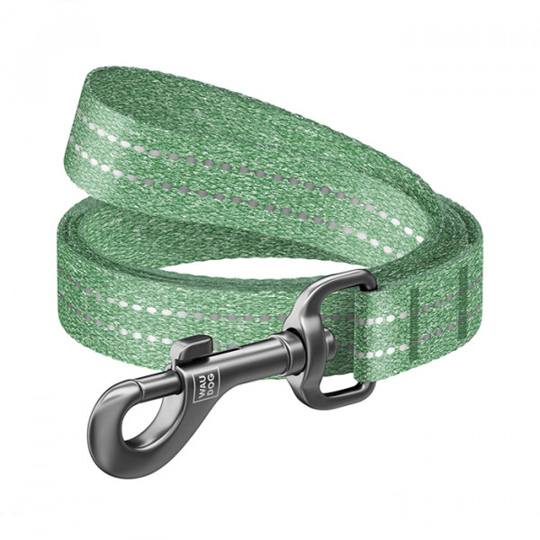 Collar WAUDOG Re-cotton Повідець з відновленої бавовни для собак, зелений, розмір M фото