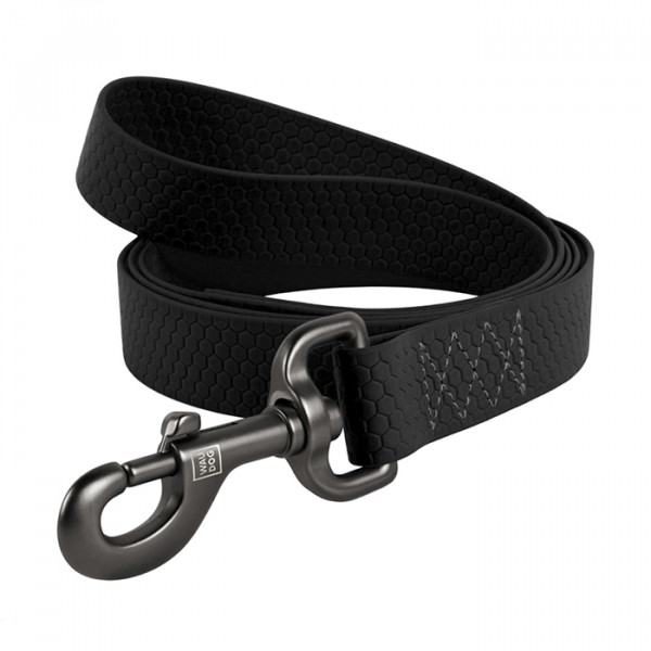 Collar WAUDOG Waterproof Повідець для собак водостійкий, чорний фото