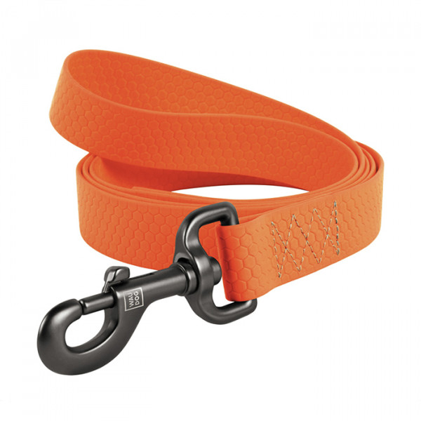 Collar WAUDOG Waterproof Повідець для собак водостійкий, помаранчевий фото