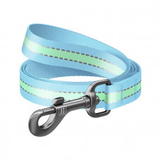 Collar Повідець для собак WAUDOG Nylon світлонакопичувальний, блакитний