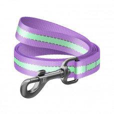 Collar Повідець для собак WAUDOG Nylon світлонакопичувальний, фіолетовий