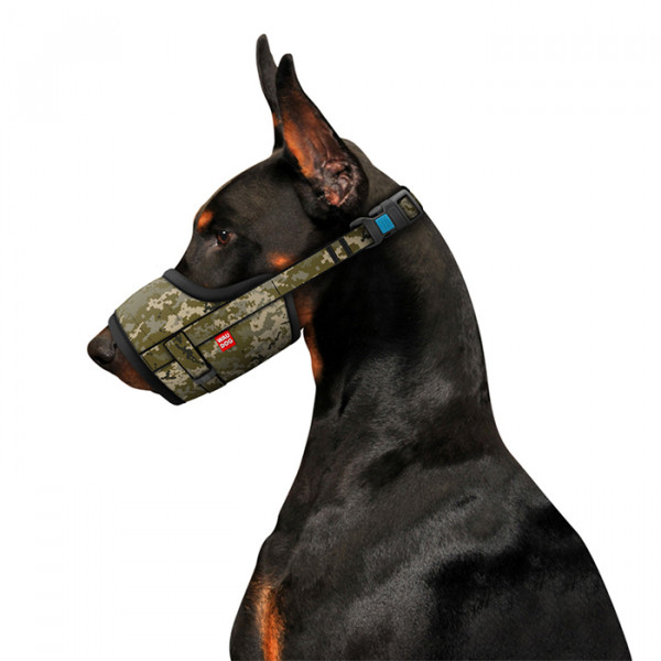 Collar Waudog Nylon Намордник для собак із пластиковим фастексом, малюнок "Мілітарі" фото