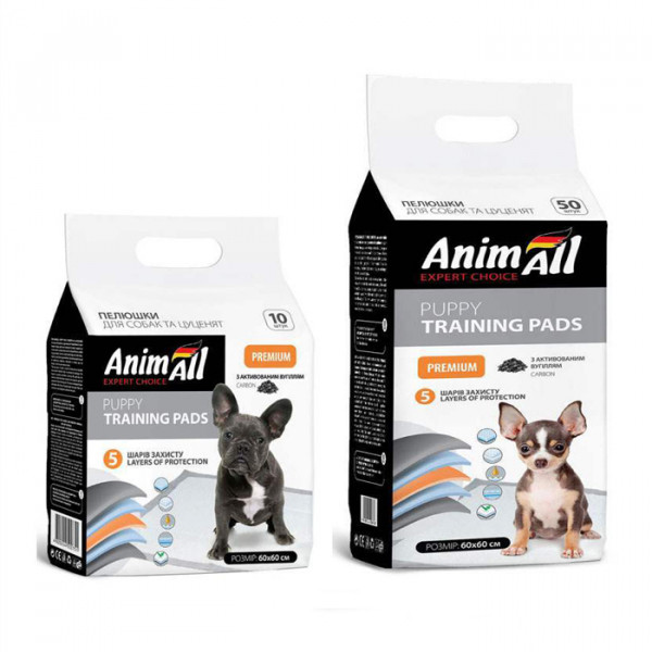 AnimAll Пелюшки гігієнічні з активованим вугіллям для собак фото
