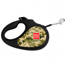 Collar Поводок-рулетка для собак WAUDOG R-leash, рисунок "Милитарий", длина 5 м 