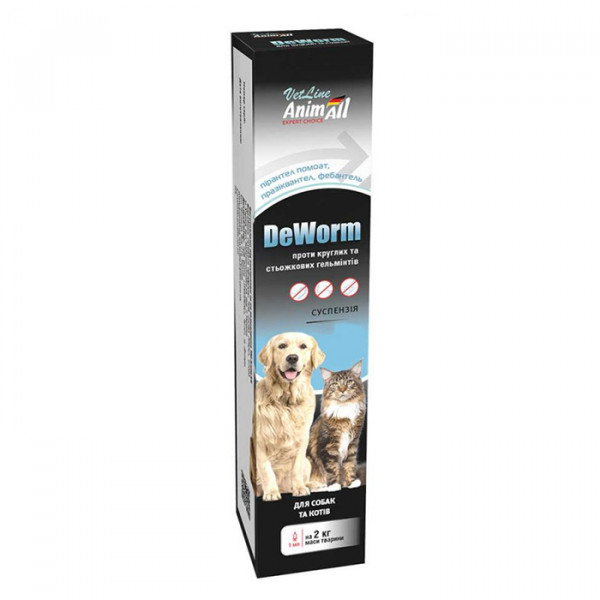 AnimAll Антигельмінтний препарат VetLine DeWorm для кішок та собак фото