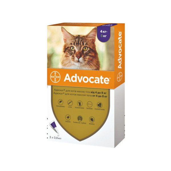 Bayer Advocate для котов весом 4-8 кг фото