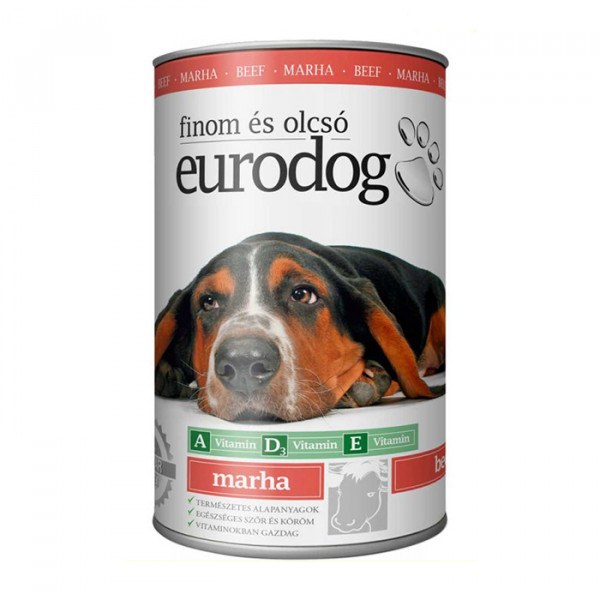 EuroDog Beef консерва для собак с говядиной фото