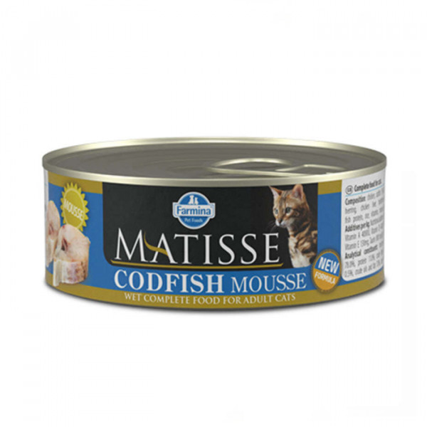 Farmina Matisse Cat Mousse CodFish консерва для кошек с треской, паштет фото