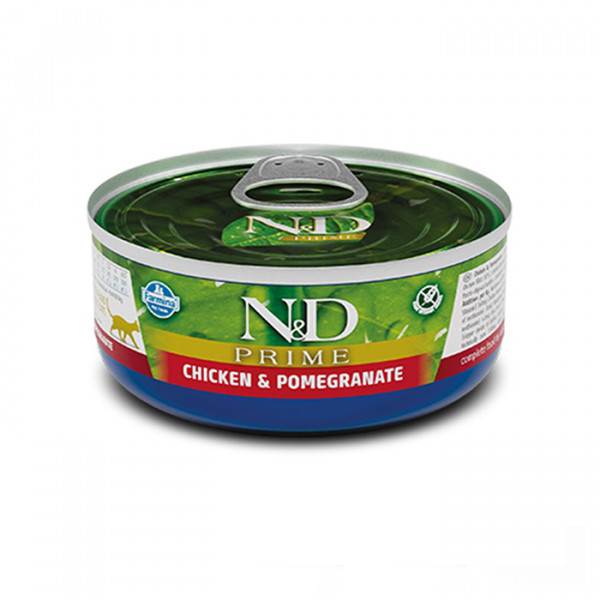 Farmina N&D Grain Free Prime Chicken Adult консерви для кішок з куркою та гранатом фото