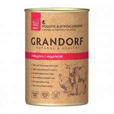 Grandorf Вологий корм для собак з яловичиною та індичкою