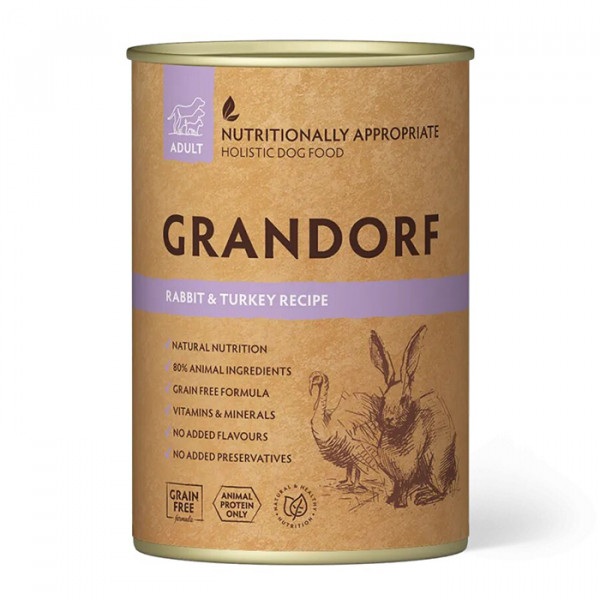Grandorf Rabbit & Turkey Влажный корм для собак с мясом кролика и индейкой фото