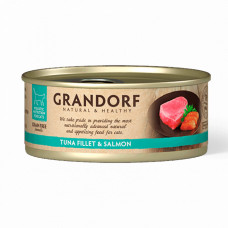 Grandorf Tuna Fillet & Salmon - Консерва для котов филе тунца с мясом лосося