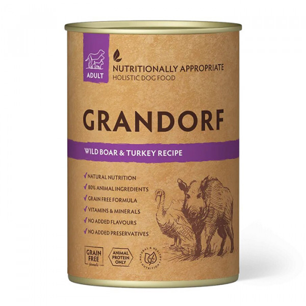 Grandorf Wild Boar & Turkey  Вологий корм для собак з м'ясом дикого кабана та індичкою фото