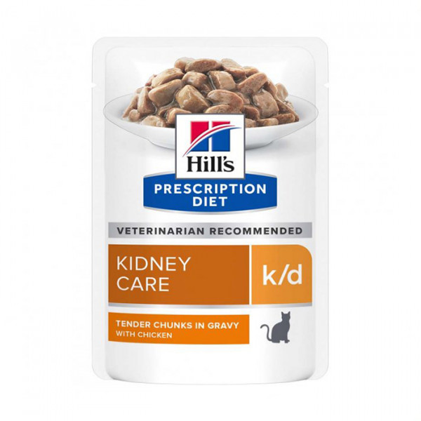 Hill's Prescription Diet Feline k/d Kidney Care Chicken Влажный корм для кошек с курицей фото