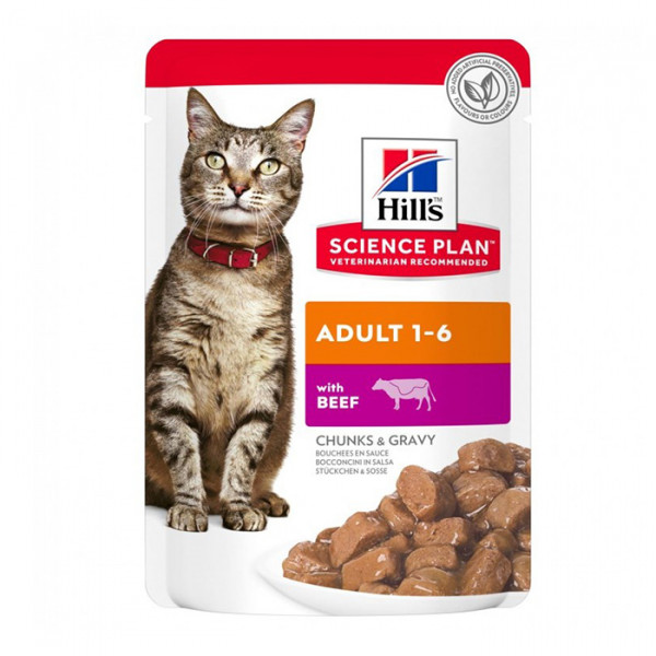 Hill's Science Plan Adult Beef Влажный корм для взрослых кошек с говядиной фото