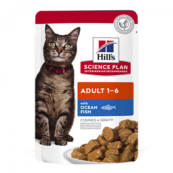 Hill's Science Plan Feline Adult Ocean Fish Влажный корм для взрослых кошек с океанической рыбой фото