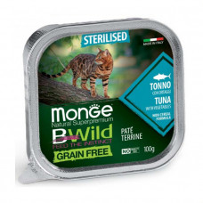 Monge Cat Wet Bwild Grain Free Sterilised консерва для стерилизованных котов с тунцом и овощами (паштет)