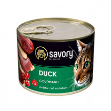 Savory Cat Can Adult Duck Gourmand консерва для вибагливих котів з качкою