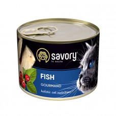 Savory Cat Can Adult Fish Gourmand консерва для привередливых котов с рыбой