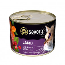 Savory Cat Can Adult Sterilised Lamb консерва для стерилизованых котов с ягненком