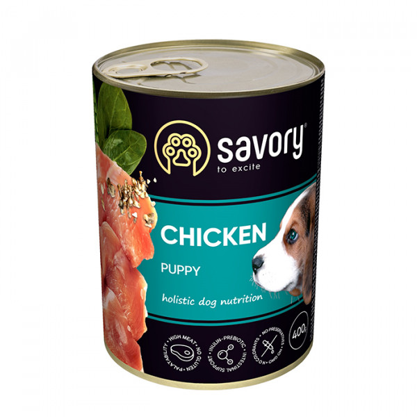 Savory Dog  All breeds Puppy Chicken консерва для цуценят з куркою  фото
