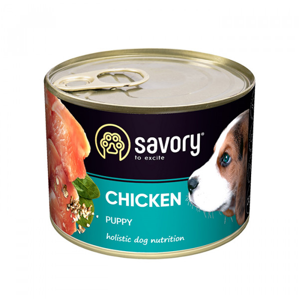 Savory Dog  All breeds Puppy Chicken консерва для щенков с курицей  фото