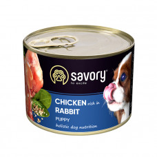 Savory Dog  All breeds Puppy Chicken rich in Rabbit консерва для щенков с курицей и кроликом