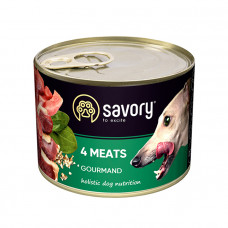 Savory Dog Gourmand 4 Meats консерва для собак 4 вида мяса