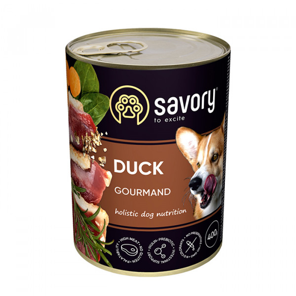 Savory Dog Gourmand Duck консерва для собак з качкою фото