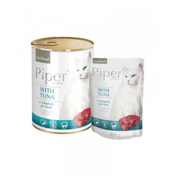 Piper cat Sterilised Tuna консерва для стерилизованных кошек с тунцом фото