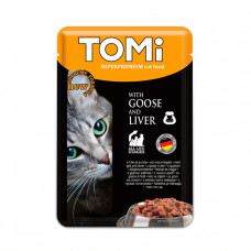 TOMi Goose Liver консерва для котів з гусячим м'ясом та печінкою в соусі