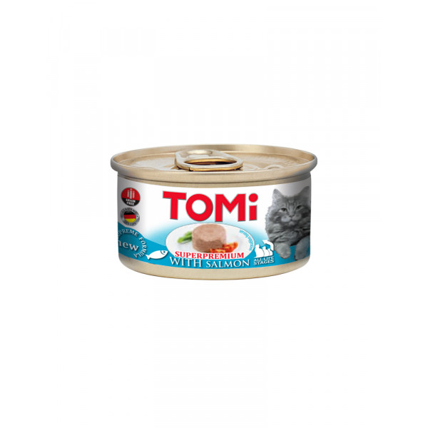 TOMi Salmon консерва для котов с лососем, мусс фото