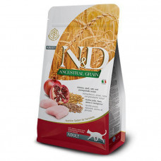 Farmina N&D Low Grain Cat Chicken & Pomegranate Adult низкозерновой сухой корм с курицей и гранатом для взрослых котов