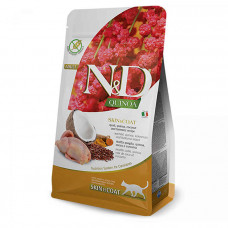 Farmina N&D Quinoa Skin&Coat Adult сухой беззерновой корм для кошек при пищевой аллергии с перепелом и киноа