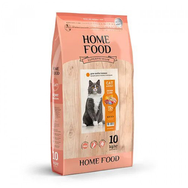 Home Food для вибагливих котів з куркою і субпродуктами фото