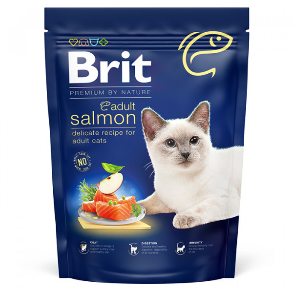 Brit Premium by Nature Cat Adult Salmon с лососем фото