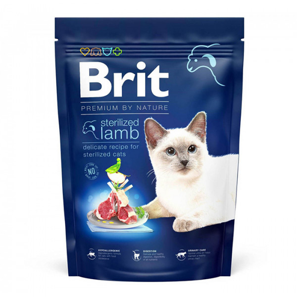 Brit Premium by Nature Cat Sterilised Lamb для стерилизованных котов с ягненком фото