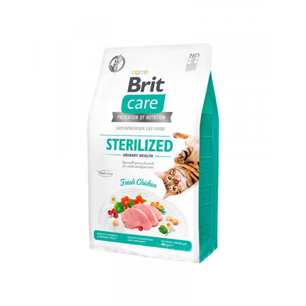 Brit Care Cat GF Sterilized Urinary Health сухой корм для стерилизованных кошек, поддержка мочевыделительной системы фото