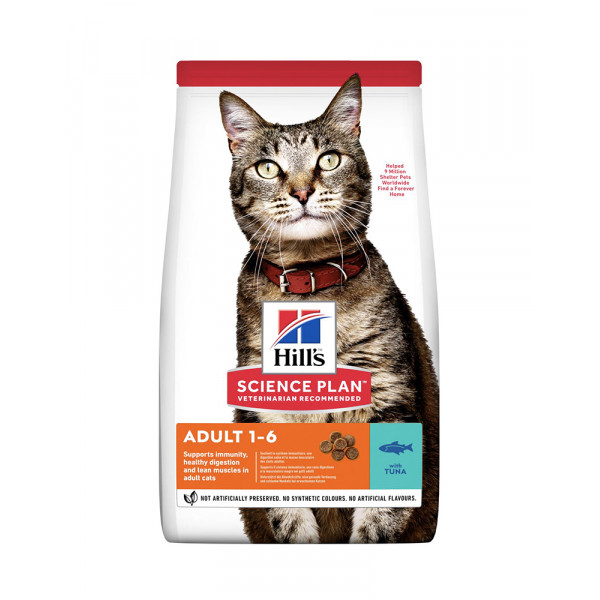 Hill's Science Plan Adult Optimal Care корм для кошек с тунцом фото