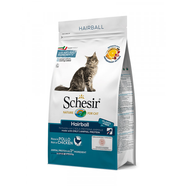 Schesir ( Шезир) Cat Adult Hairball  для взрослых  котов вывод шерсти фото