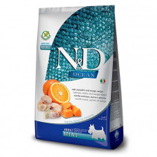 Farmina N&D Grain Free Ocean Cod, Pumpkin & Orange Adult Mini Беззерновий сухий корм з тріскою та апельсином для собак дрібних порід