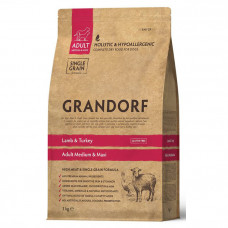 Grandorf Lamb and Brown Rice Adult Medium Breed - Грандорф сухий корм з ягням та бурим рисом для середніх порід фото