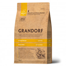 Grandorf Living Probiotics 4 Meat & Brown Rice Mini - Грандорф сухой корм 4 вида мяса с пробиотиками для маленьких пород