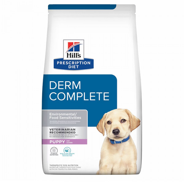 Hill's Prescription Diet Derm Complete Puppy для цуценят всіх порід при харчовій алергії та атопічному дерматиті фото