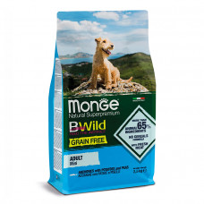 Monge BWild Grain Free Anchovies Adult Mini сухой беззерновой корм c анчоусом для взрослых собак мелких пород