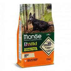 Monge BWild Grain Free Duck Adult Mini сухой беззерновой корм с уткой для взрослых собак мелких пород фото