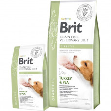 Brit GF VetDiets Dog Diabetes Сухий лікувальний корм для собак, при цукровому діабеті з ідичкою і горохом