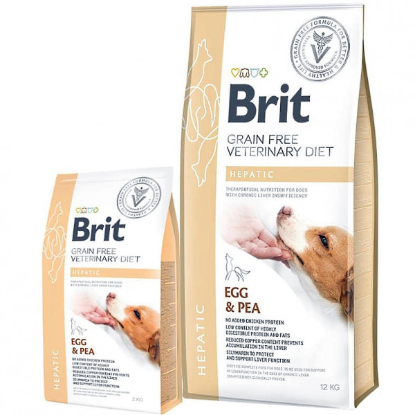 Brit GF VetDiets Dog Hepatic Cухой лечебный корм для собак, при болезни печени  с яйцом, горохом, бататом и гречкой фото
