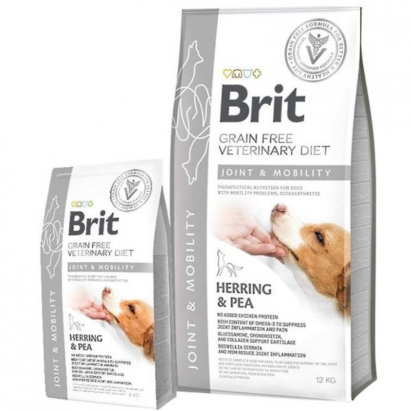 Brit GF VetDiets Joint & Mobility Dog Cухой лечебный корм для собак, для суставов с селедкой, лососем, горохом и гречкой фото